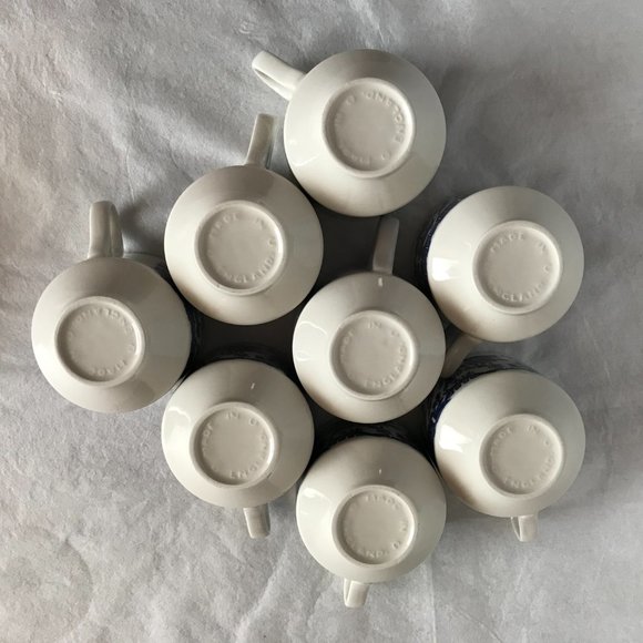 Vintage Blue Willow Bone China Churchill England Cups & Saucers Set - Picture 13 of 13